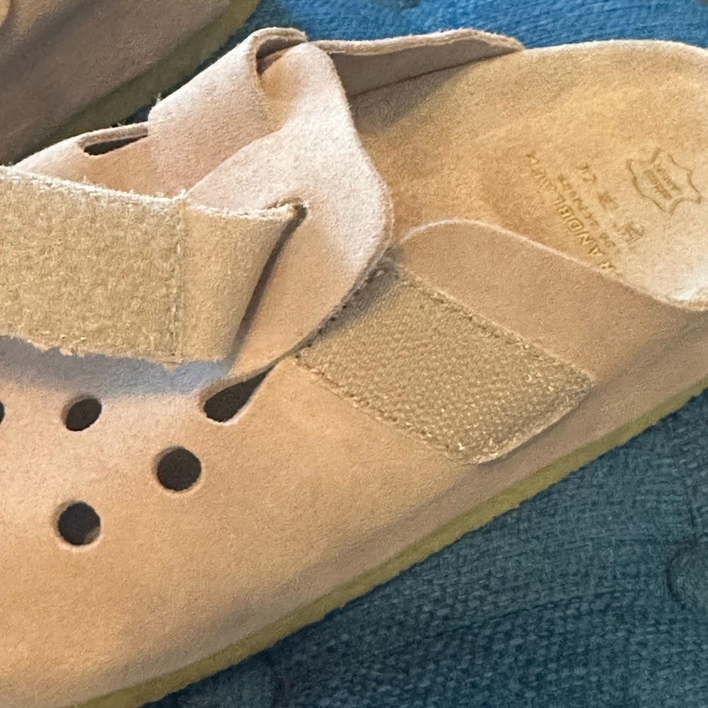 🆕 Brandblack Women’s Taupe Leather Mules. Size 7.5. - Picture 8 of 16